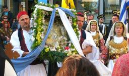 Λιτάνευση της εικόνας του Αγ. Γεωργίου στο Καματερό