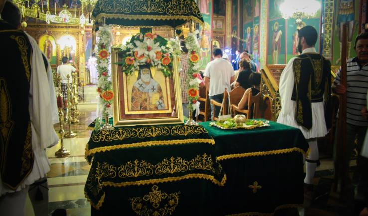 Πανήγυρις και λιτανεία Αγ. Νεκταρίου στην Αγ. Αικατερίνη Ιλίου